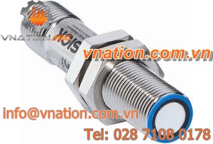 cylindrical distance sensor / ultrasonic / small / rugged