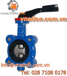 butterfly valve / lever / for wastewater / wafer
