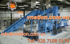 horizontal baling press / top-loading / for paper / flap