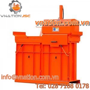 vertical baling press / front-loading / for cardboard box / multi-chamber