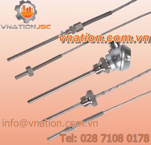 resistance temperature probe / Pt100 / threaded / stainless steel