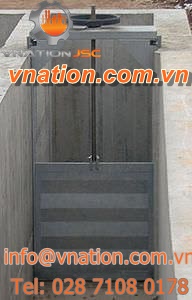 knife gate valve / handwheel / foodstuffs / discharge