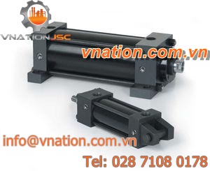 pneumatic cylinder / double-acting / heavy-duty / steel