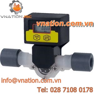 impeller flow meter / for water / panel-mount / digital