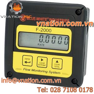 impeller flow meter / for water / panel-mount / wall-mount