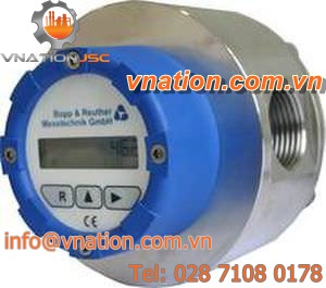 oval wheel flow meter / for fuel / in-line / compact
