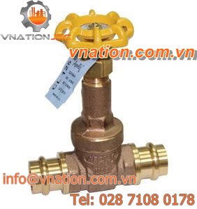 gate valve / manual / shut-off / bronze