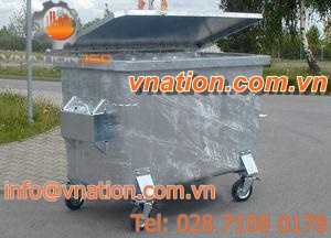 steel waste container / industrial waste / 4-wheel