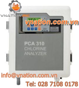 chlorine analyzer / water / temperature / for integration