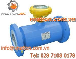 ultrasonic flow meter / for liquids / in-line / with battery