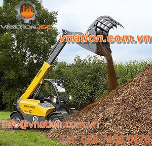 all-wheel steering telehandler / manoeuvrable / compact