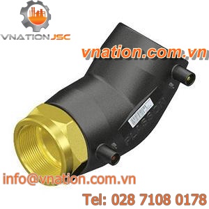 threaded fitting / elbow / brass / for pipes