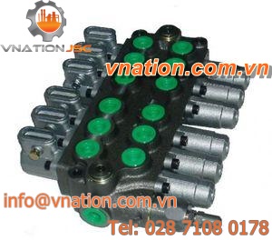 spool hydraulic directional control valve / lever-operated / 3-way / monobloc