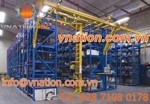pallet shelving / for bulky products / with overhead stacking crane