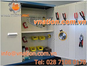 storage cabinet / secure / benchtop / hinged door