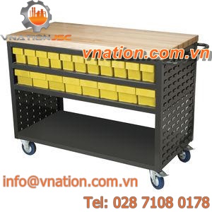 storage cart / work station / multipurpose / steel