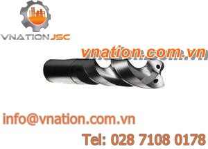solid drill bit / carbide / with internal coolant / 2-flute