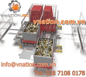 warehouse automatic guided vehicle / with cargo trailer
