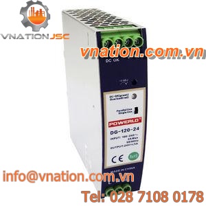 AC/DC power supply / with power factor correction (PFC) / DIN rail / for automation systems
