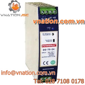 AC/DC power supply / with power factor correction (PFC) / DIN rail / for industrial applications