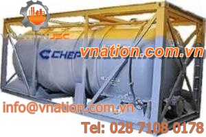 transport tank / storage / metal / horizontal