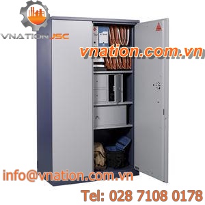 storage cabinet / security / double-door / steel