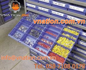 polypropylene crate / aluminum / storage / with drawers
