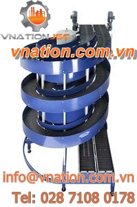 modular belt conveyor / vertical / dual-lane spiral / transport
