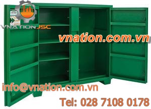 storage cabinet / free-standing / double-door / metal