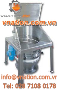grating sieve / for bulk materials / control