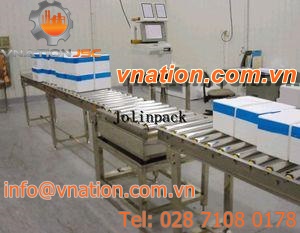 top labeler / in-line / for flat products / automatic