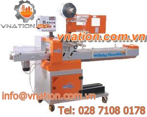 flow wrapper bagging machine / H-FFS / continuous-motion / automatic