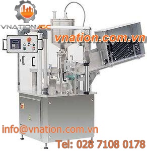 automatic filler and sealer / rotary / for tubes / for cosmetic products