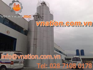 silo with vibrating bottom / stainless steel