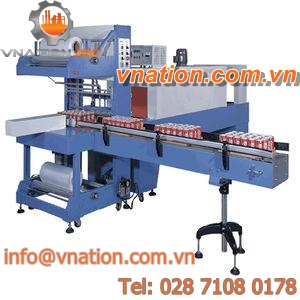 automatic sleeve wrapping machine / with shrink tunnel / for beer / for cans