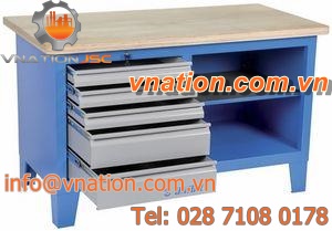 wooden workbench / 5-drawer