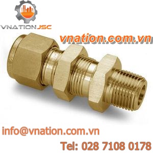 male fitting / double-ferrule / bulkhead / straight