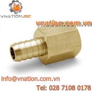 threaded fitting / straight / brass / for pipes