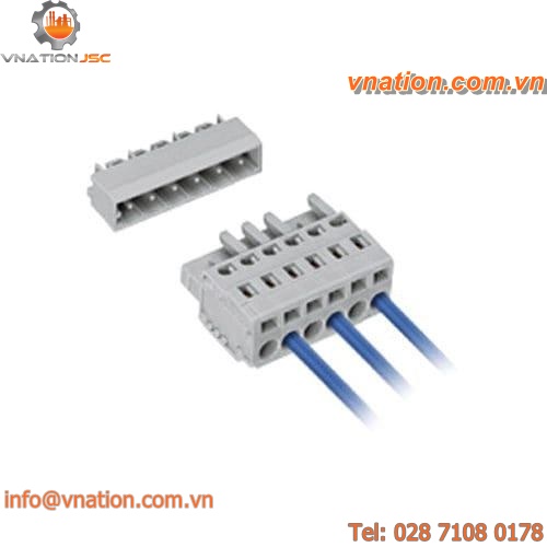 printed circuit board connector / terminal block / parallel / spring