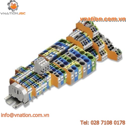 spring cage connection terminal block / DIN rail-mounted / dual-stage