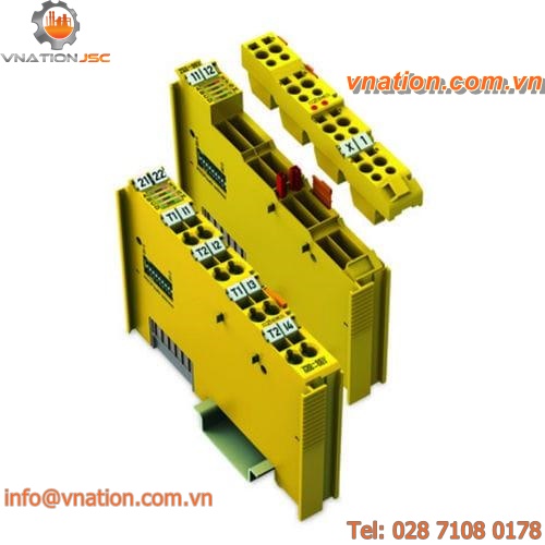 safety relay / DIN rail / emergency stop