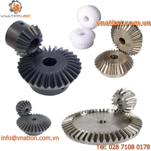 conical gear / helical-toothed / hub