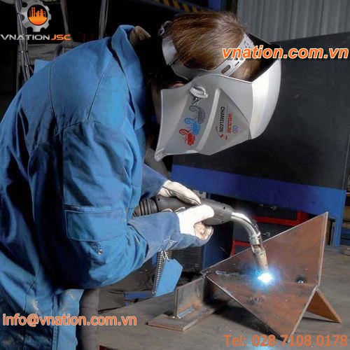 MIG-MAG welding torch / air-cooled / with fume extraction
