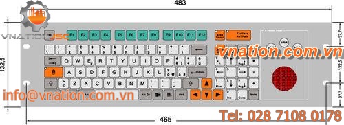 embedded keyboard / with trackball / IP65