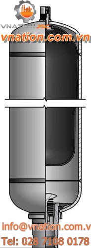 bladder accumulator / stainless steel / hydro-pneumatic