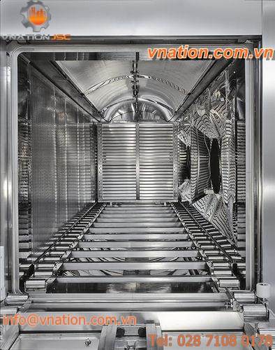 process autoclave / with steam generator / vacuum / horizontal