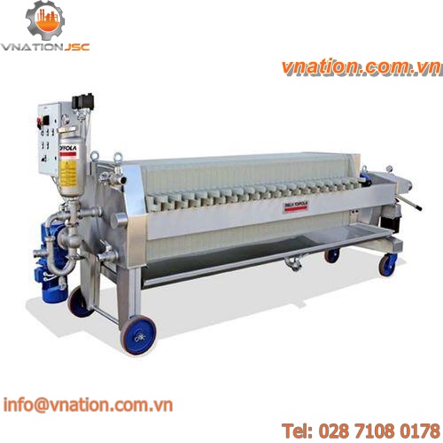 plate and frame filter press / automatic / for wine