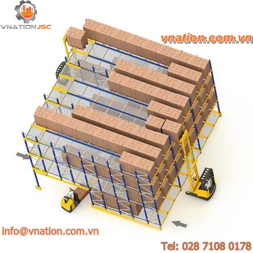 drive-through pallet shelving / for small parts / compact / automated
