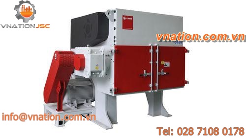 single-shaft shredder / for wood / plastics