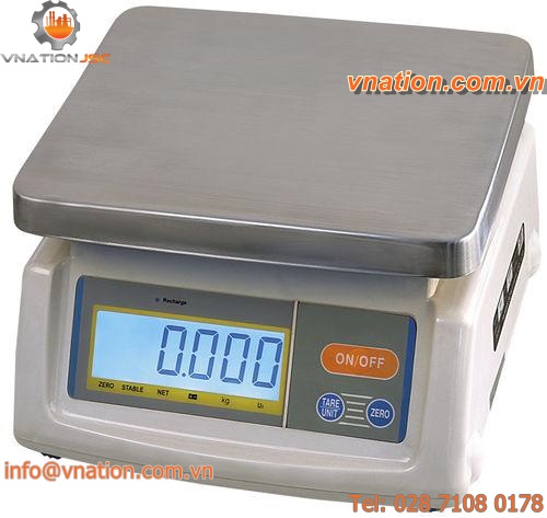 tabletop scales / with LCD display / stainless steel / waterproof